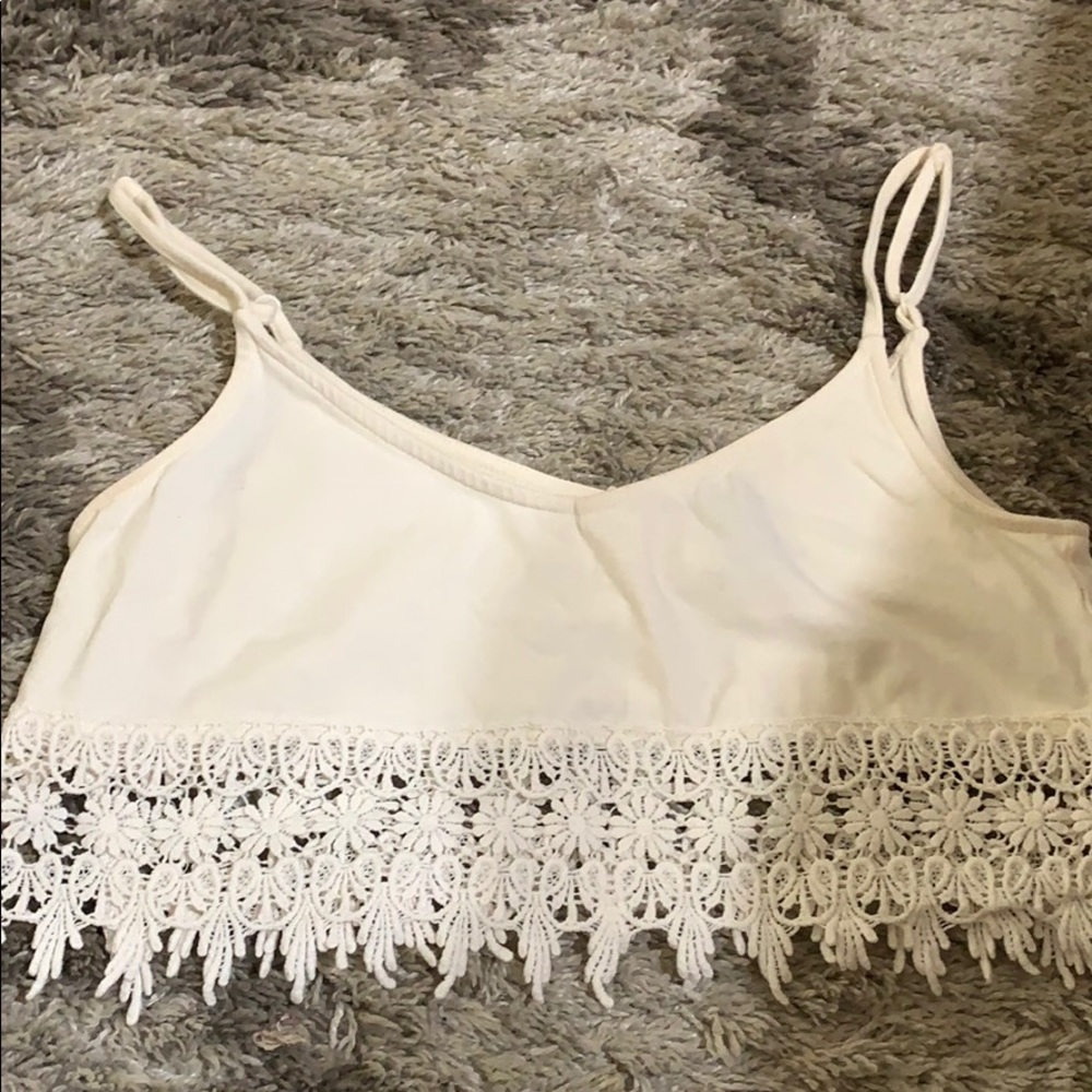 Cream crop top